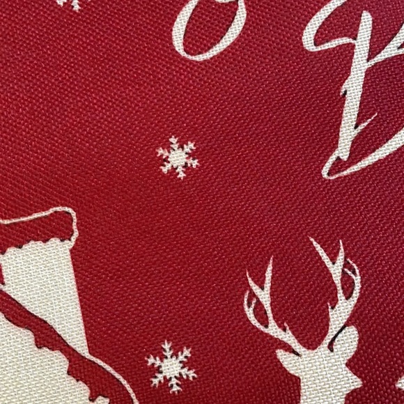 Both New! Linen Pillow cover + insert, 18”x18”, “Merry & Bright” - Picture 4 of 9